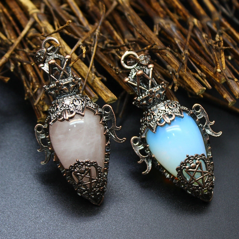 1 Piece Natural Stone Geometric Pendant Jewelry Accessories