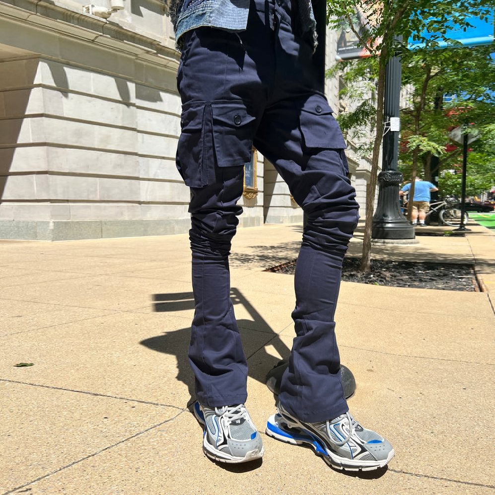 Multi-pocket statement hip-hop streetwear cargo pants