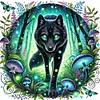 Wolf - Rundbohrer Diamant Malerei - 30 * 30cm