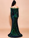 Evening Wrap Sequined One-Shoulder Dress