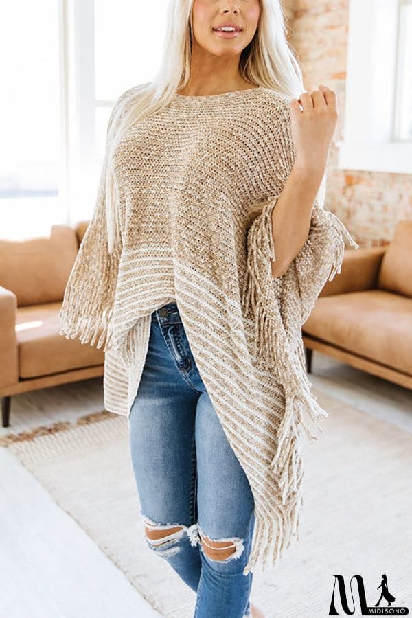 MidiSono - Sweet And Innocent Chenille Poncho Top