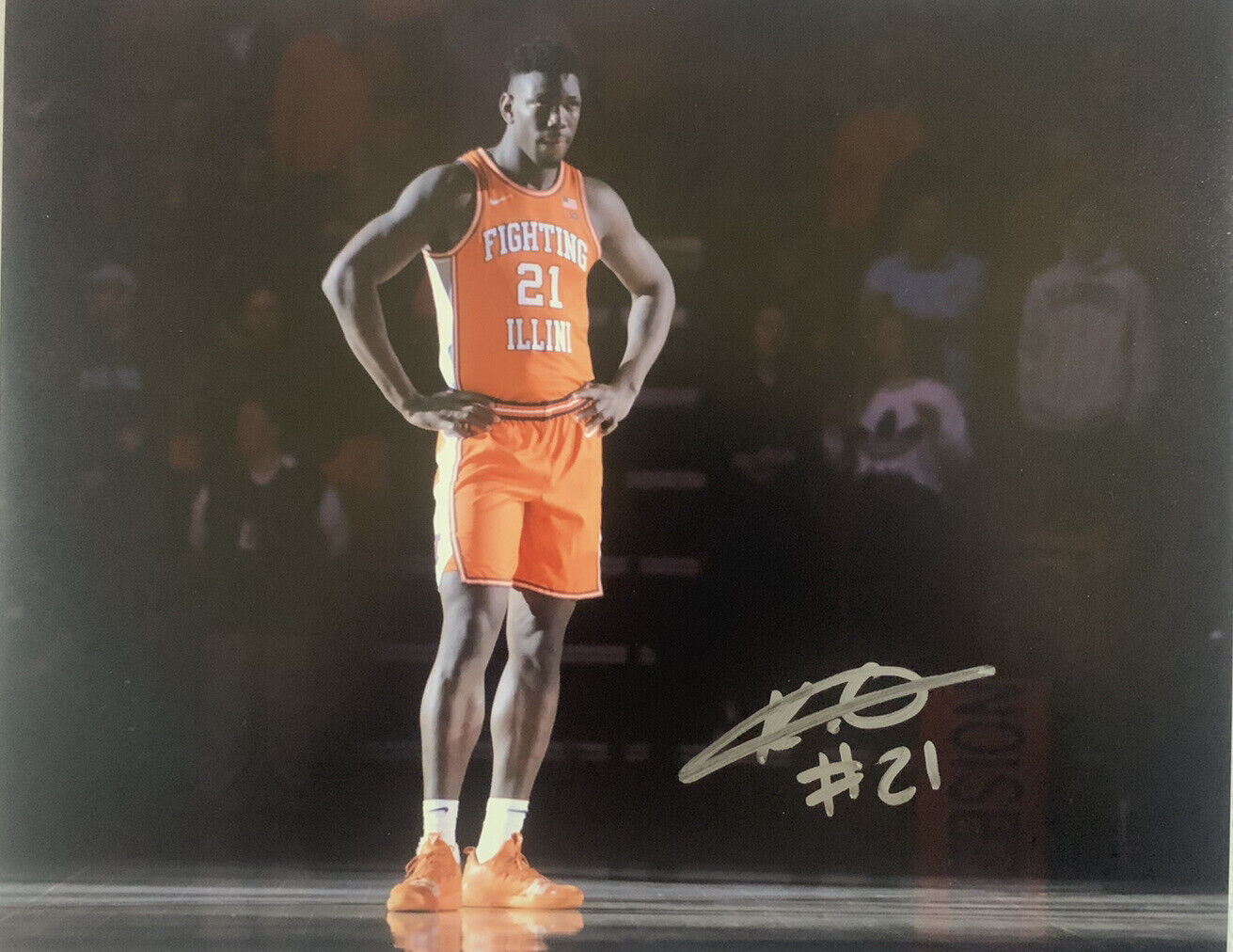 KOFI COCKBURN HAND SIGNED 8x10 Photo Poster painting ILLINOIS BASKETBALL AUTOGRAPH RARE COA