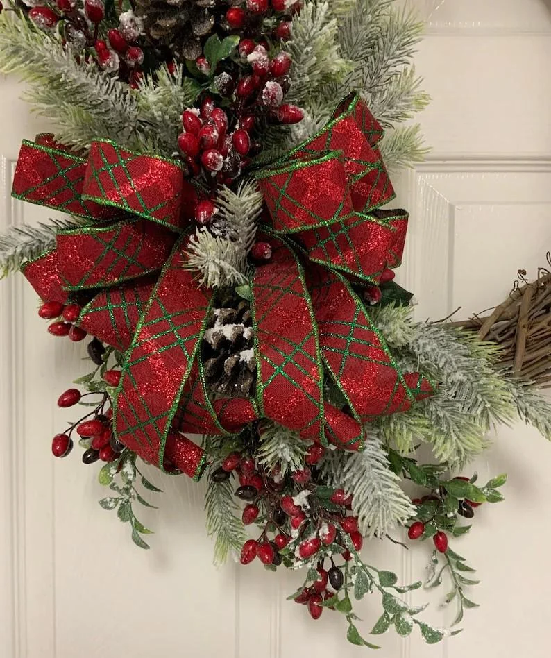 Christmas Berry Wreath or Door Hanger