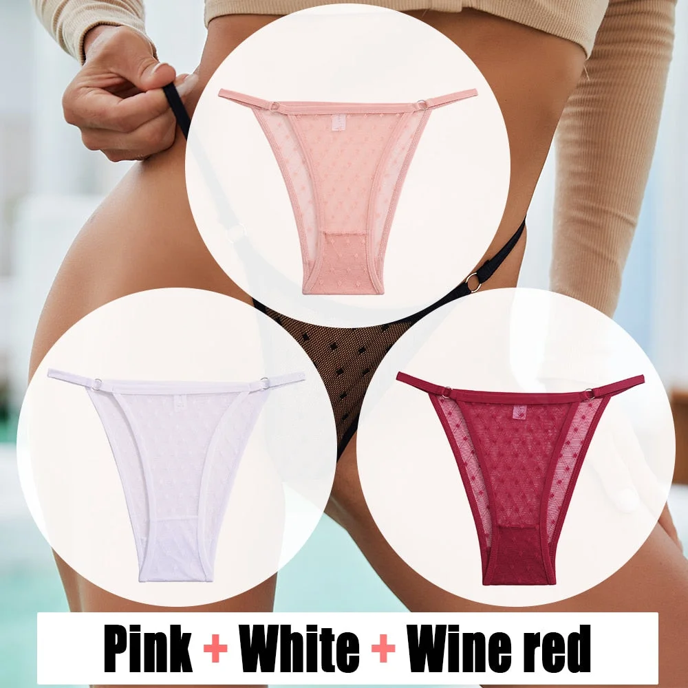 Sexy Lace Panties Women's Underwear Mesh Transparent Sexy lingerie Soft Intimate Underpants Plus Size M-XXL Female Underwear