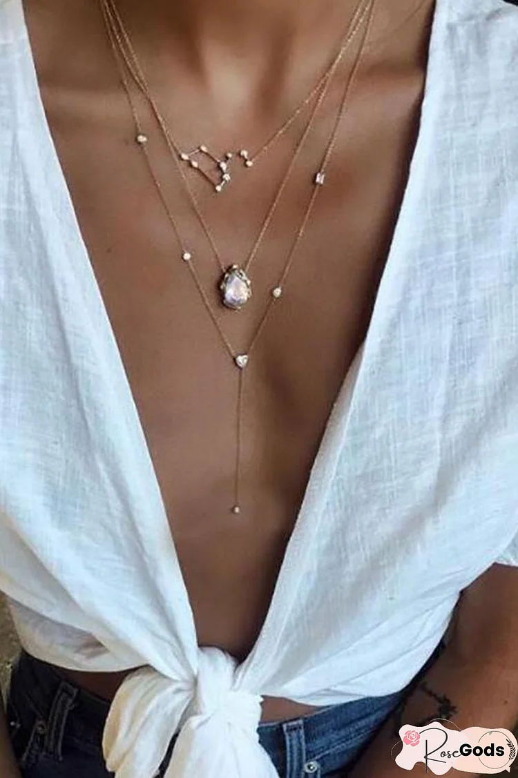 Rhinestone Layers Necklace