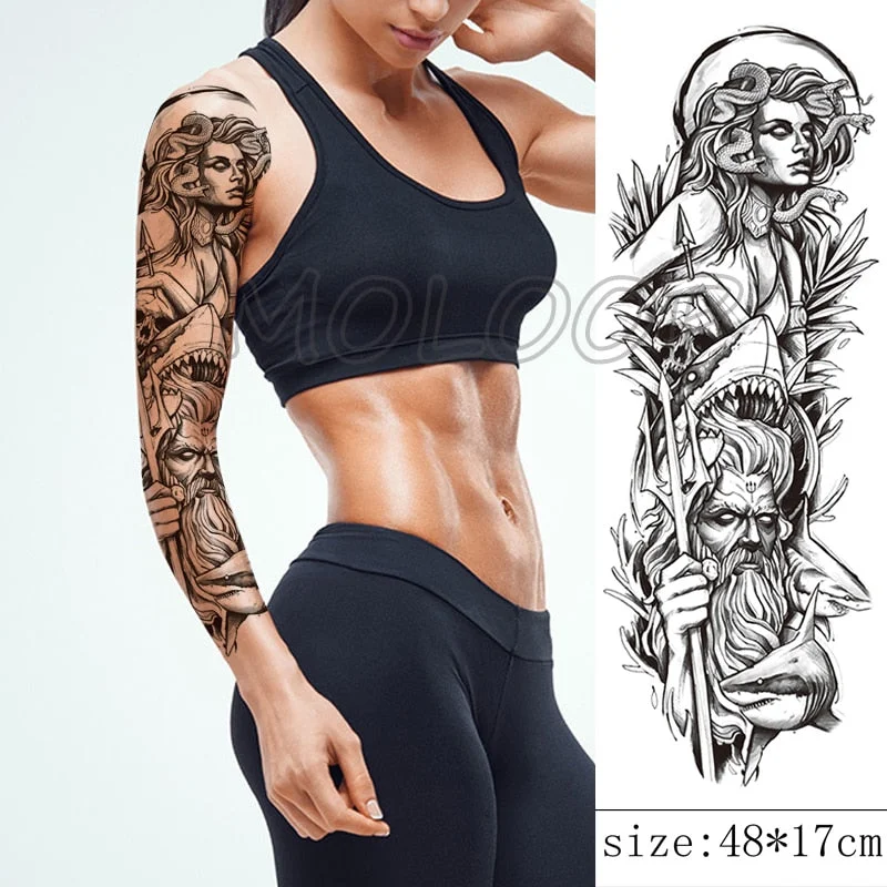 Waterproof Temporary Tattoo Sticker Jesus Virgin sister Peace Pigeon bird flower Full Arm Tatoo Flash Fake Tatto for Men Women