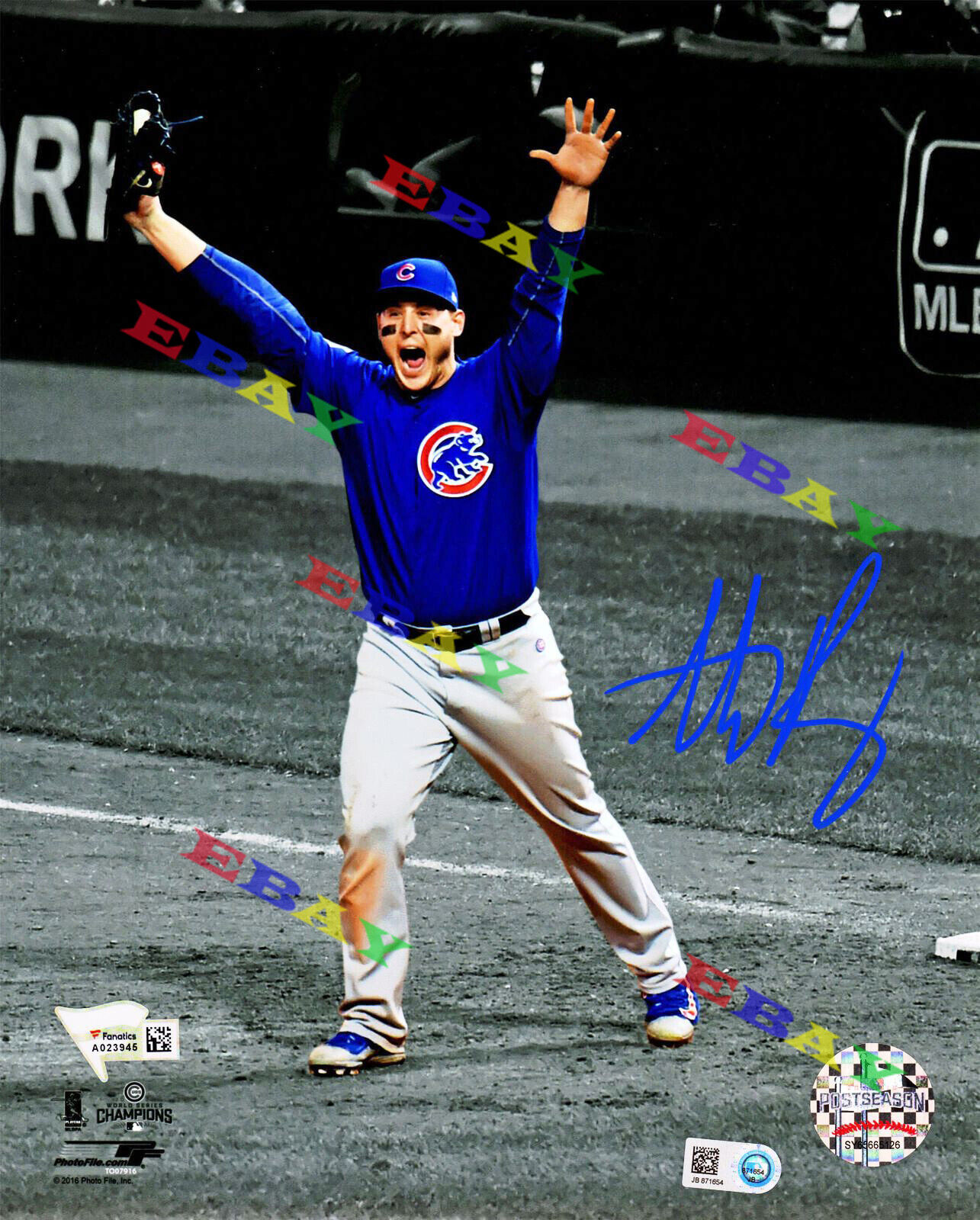 ANTHONY RIZZO Cubs World Series Signed Autographed Signed 8x10 Photo Poster painting Reprint