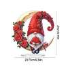 DIY Rose Moon Gnome Acrylic Special Shape Diamond Painting Desktop Ornaments