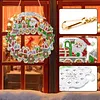 Christmas Diamond Painting Ornament Wreath Train Hanging Decor 9.45x9.45in