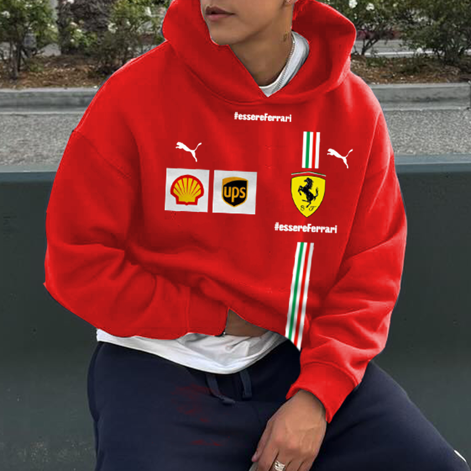 Men's Retro Racing Hoodie / TECHWEAR CLUB / Techwear