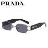 Okulary przeciwsłoneczne PRADA dla mężczyzn i kobiet, prostokątne oprawki