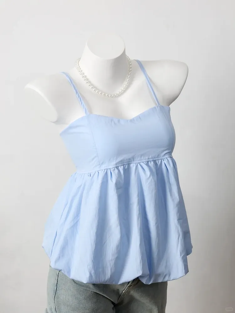Light blue floral camisole