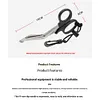 Emergency Scissors Ergonomic Bandage Shears for Underwater Escape (Black)