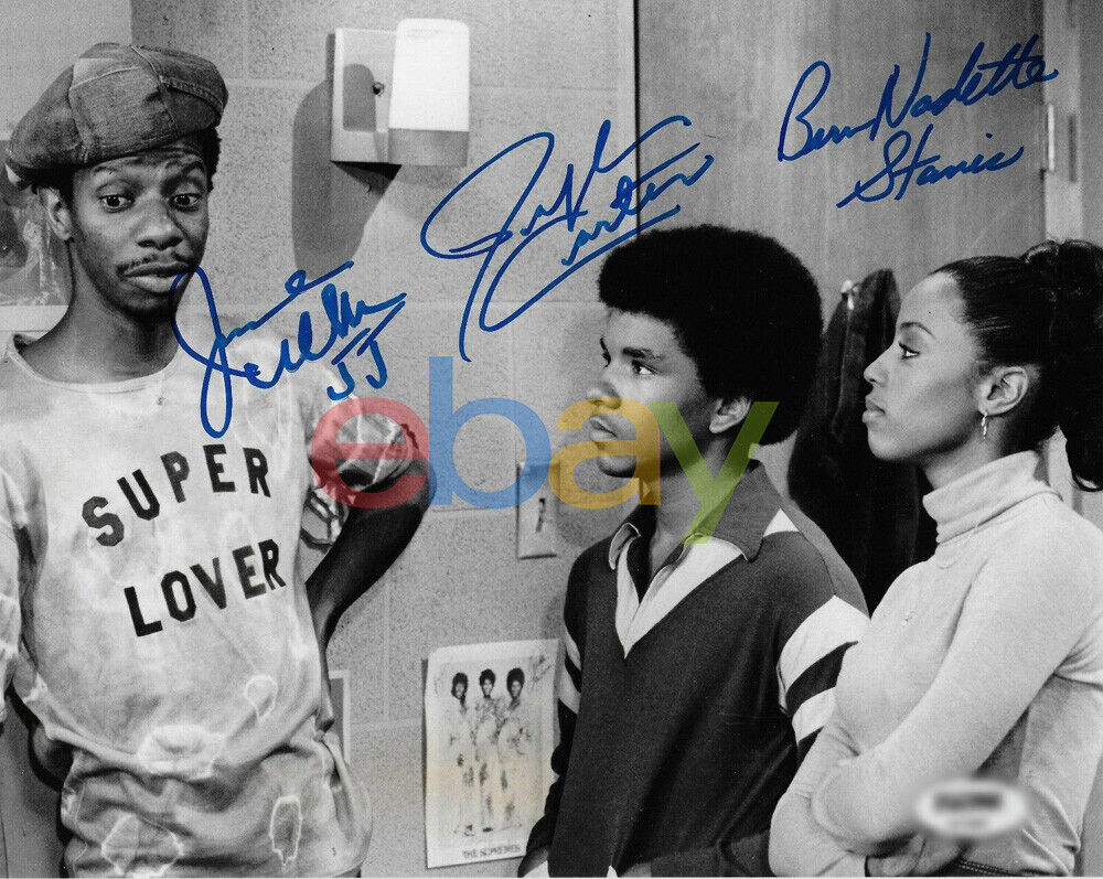 JIMMIE WALKER JJ GOOD TIMES CAST SIGNED AUTOGRAPH 8X10 Photo Poster painting reprint