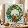 Framed Christmas Wreath - DIY Button Art Painting Kit for Creativity DIY Pearl Dot Crafts for Gift Home Wall Decor 30*30CM