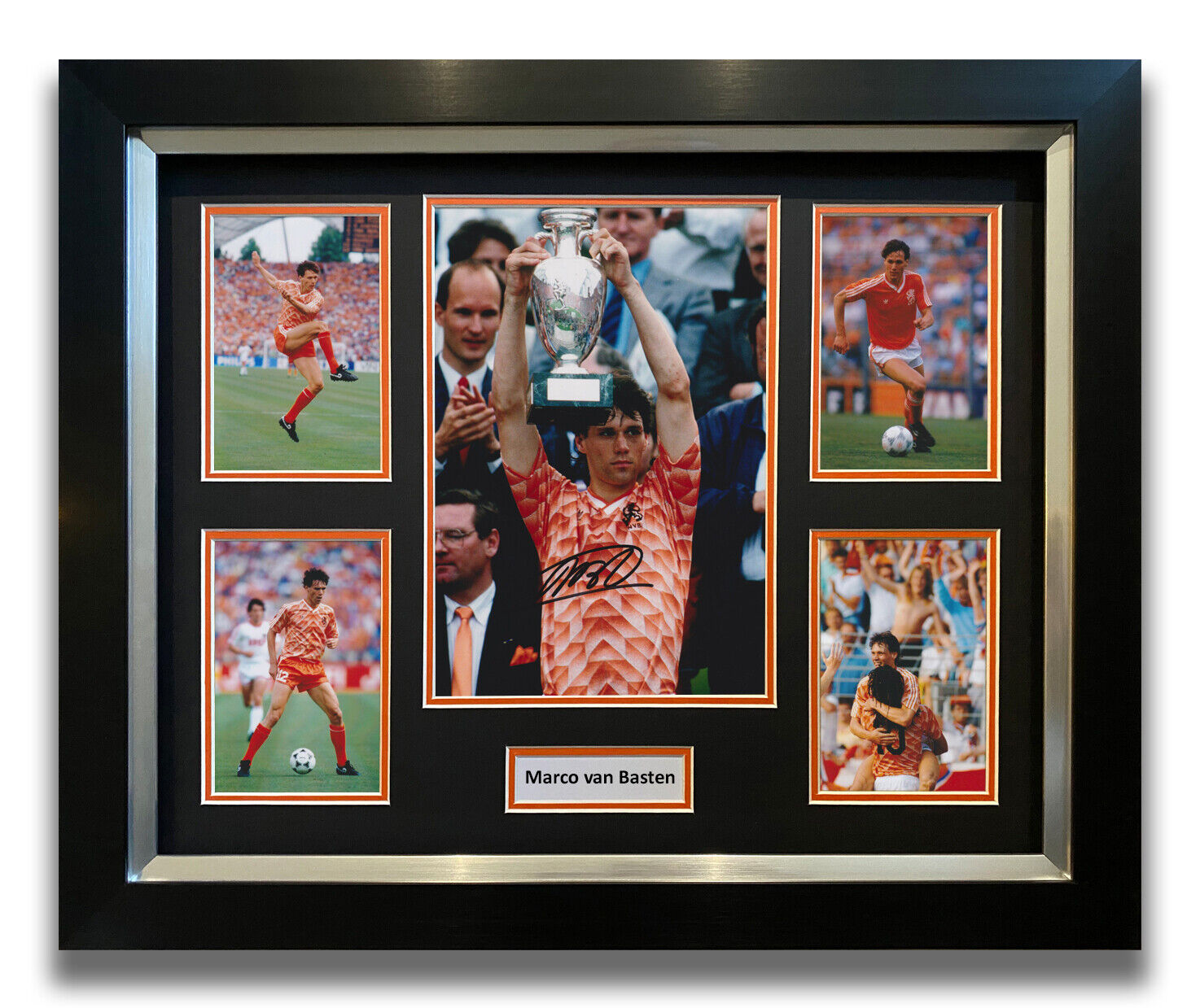 MARCO VAN BASTEN HAND SIGNED FRAMED Photo Poster painting DISPLAY - HOLLAND AUTOGRAPH.