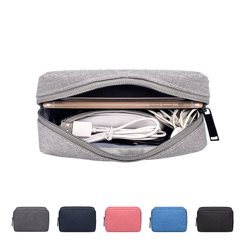 Travel Solid Make Up Bags Carrying Wash Cosmetic Tote Bag Makeup Beauty Cable Organizer Toiletry Pouch Storage Cosmetic Case Bag US Mall Lifes