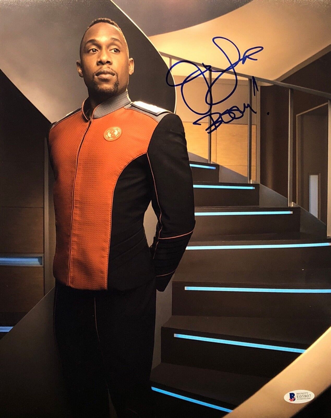 J. Lee Signed The Orville 11x14 Photo Poster painting * Lt. Cmdr. John LaMarr Boom