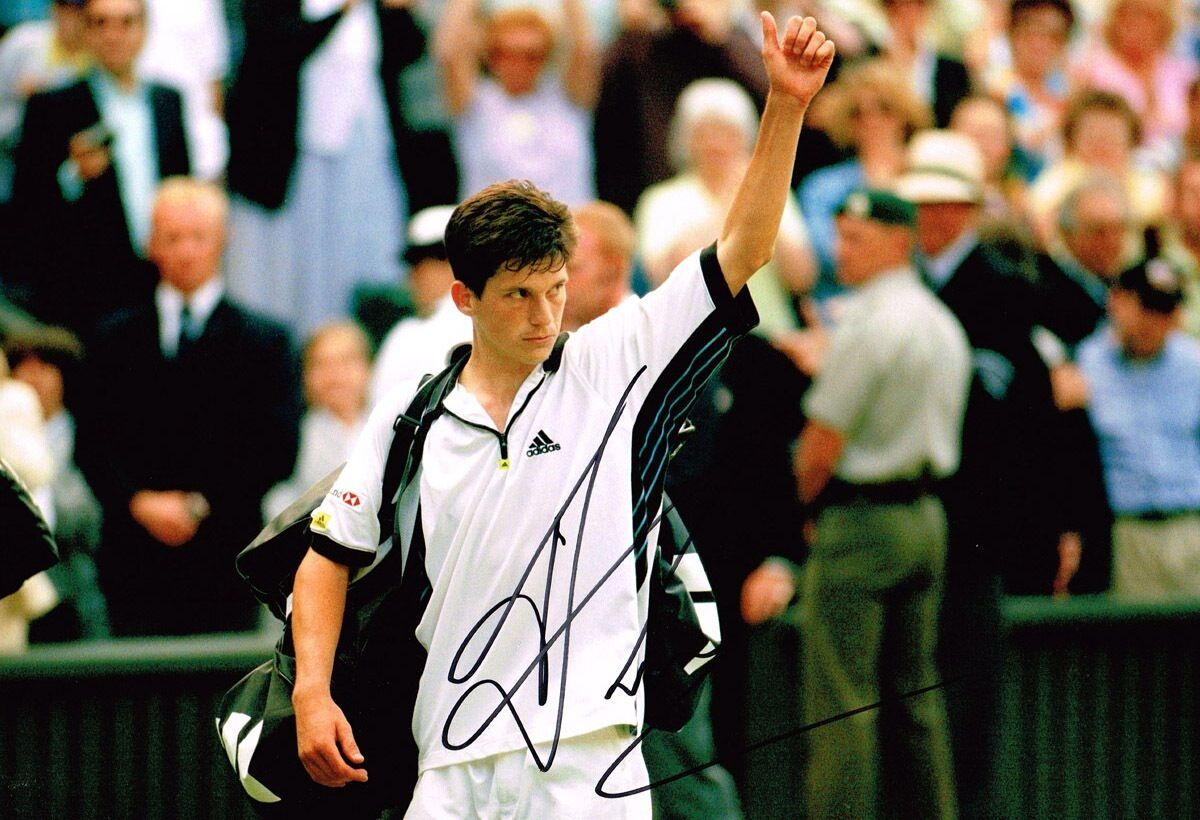 Tim Henman HAND SIGNED Autograph of British Tennis Legend 12x8 Photo Poster painting AFTAL COA