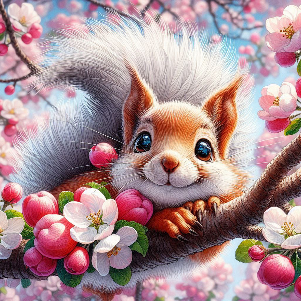 Squirrel 40*40cm(canvas) full round drill diamond painting