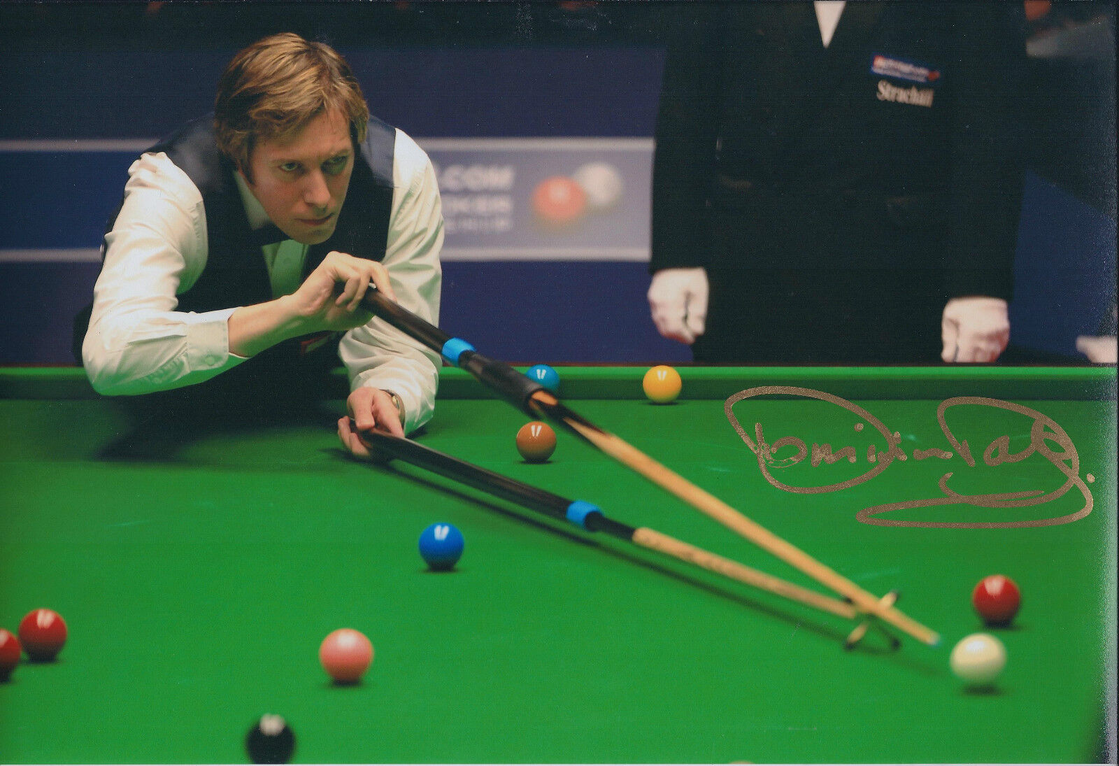 Dominic DALE AUTOGRAPH 12x8 Signed Photo Poster painting AFTAL COA SNOOKER Shanghai Masters Win