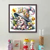 (Multi Style)Gnome Holding A Duckling-Full Embroidery 3 Strands 11CT Stamped Cross Stitch-50*50CM