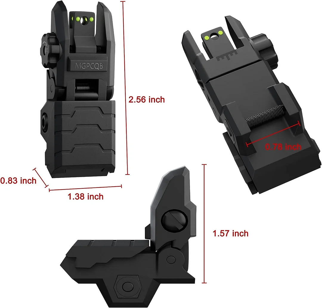 ohhunt&reg; Polymer AR-15 Flip up Front Rear Sight Back-Up Sight Kit
