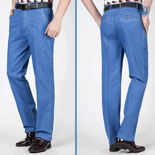 JettJeans3 &ndash; Men's High Waist Straight Fit Stretch Jeans