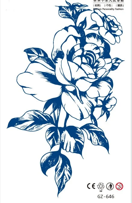 Temporary Waterproof Tattoos Stickers Creative Necklace Flower Juice Ink Lasting Girls Arm Neck Back Waist Buttocks Fake Tatoo