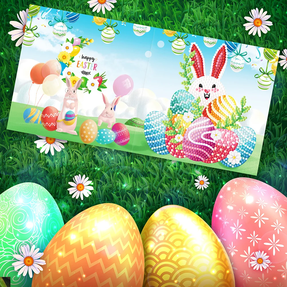 8pcs Diamond Painting Greeting Festival Cards Special Shaped Drill