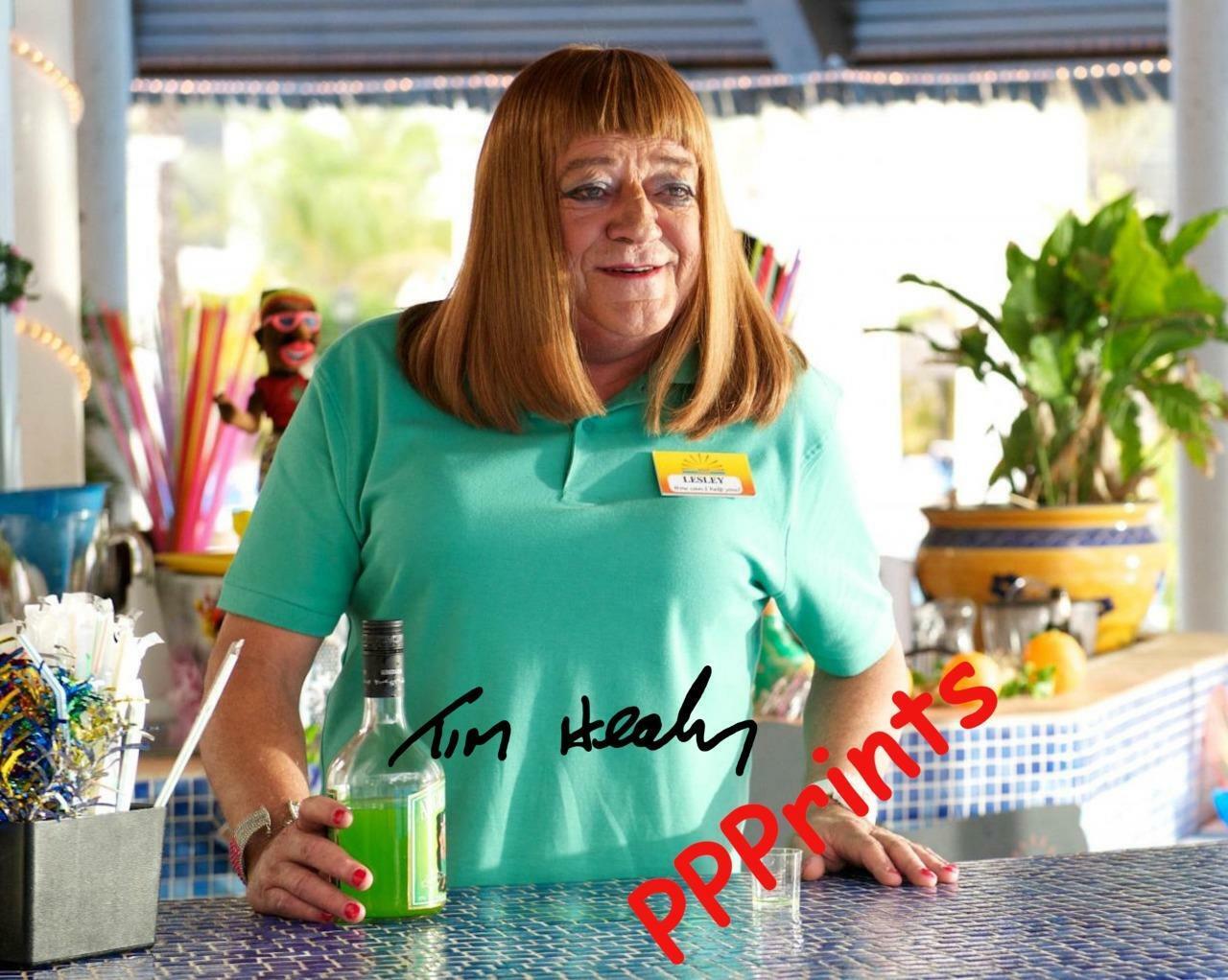 TIM HEALY Benidorm TV series SIGNED AUTOGRAPHED 10X8 REPRODUCTION PRINT Photo Poster painting