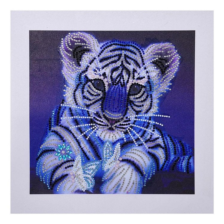 Tiger Animal Special Part Drill Diamond Painting 30X30CM(Canvas) gbfke