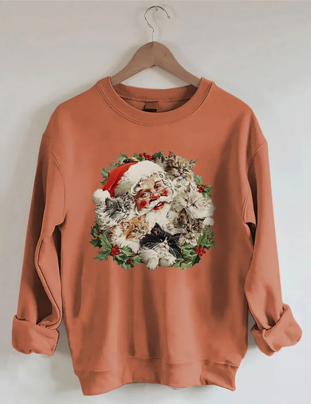 Santa Claus Kittens Christmas Sweatshirt