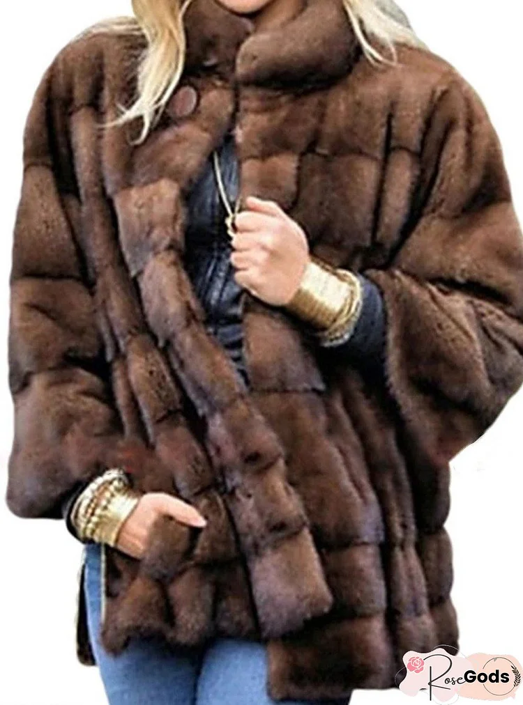 Plus Size Fox Fur Coat