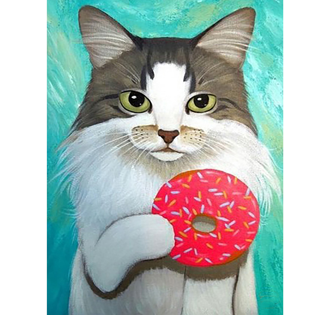 

Cat - Round Drill Diamond Painting - 30*40CM, 501 Original