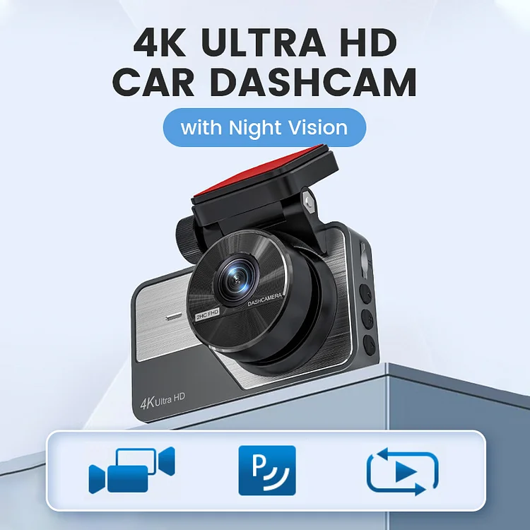 4K Ultra HD Car Dashcam with Night Vision