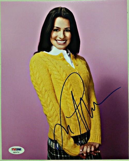 Lea Michele Autograph GLEE SCREAM QUEENS Signed 8x10 Photo Poster painting PSA/DNA COA #11