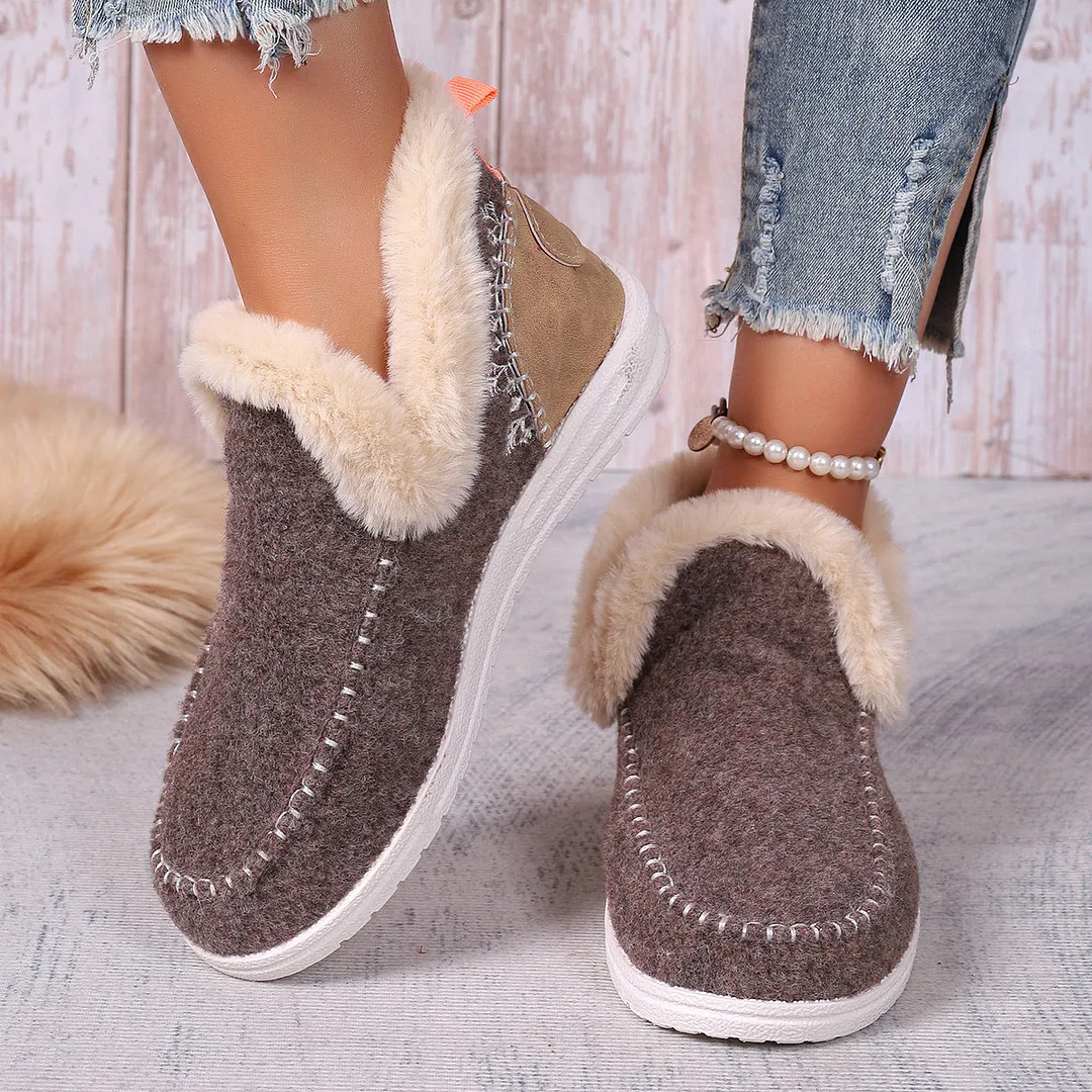 Yyvonne Short Boots Women In The Winter Of 2025 New Velvet Snow Boots 43 Code Polyurethane Light