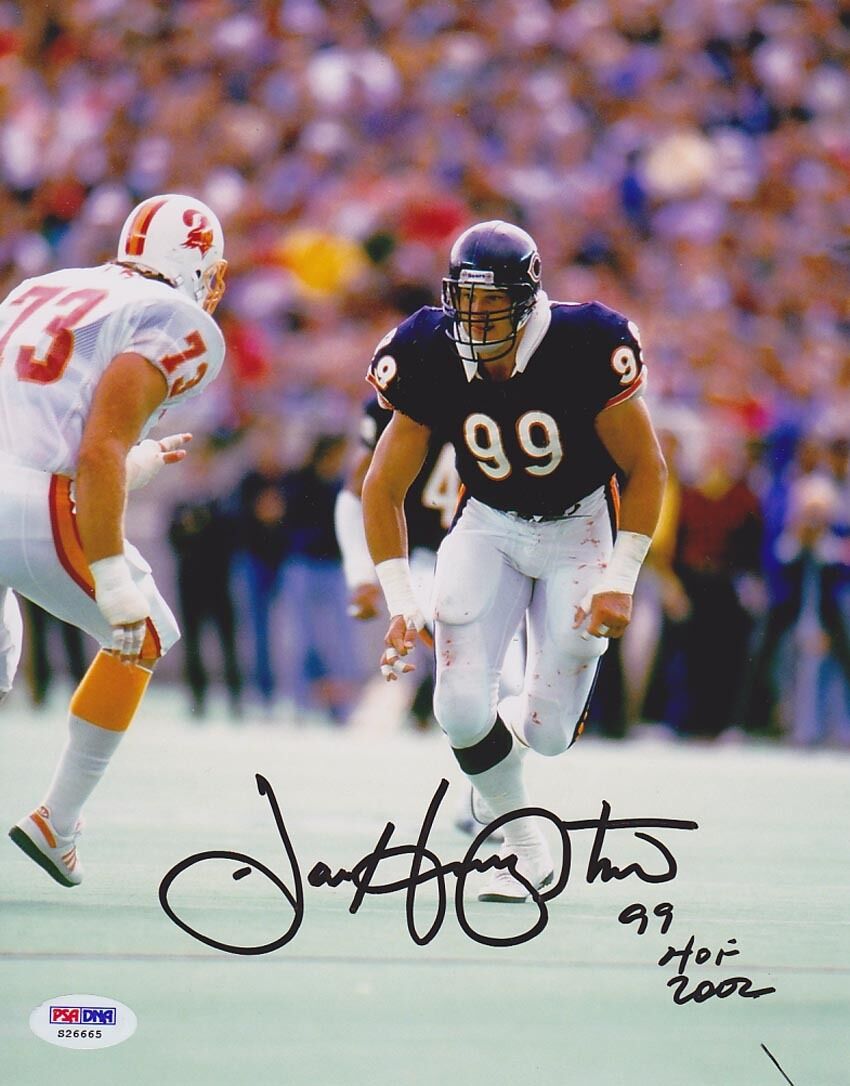 Dan Hampton SIGNED 8x10 Photo Poster painting + HOF 2002 Chicago Bears PSA/DNA AUTOGRAPHED