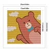Cute Coffee Bear-14CT Stamped Cross Stitch Kit(25x25cm)