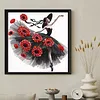 Diamond Painting-DIY Crystal Rhinestone Poppy Flower Dress Girl(Box Packaging)