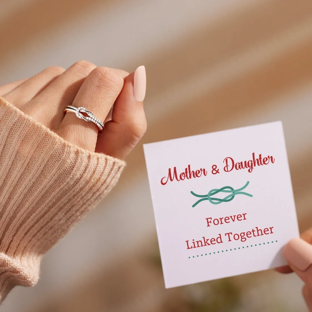 Mother & Daughter Love Knot Ring