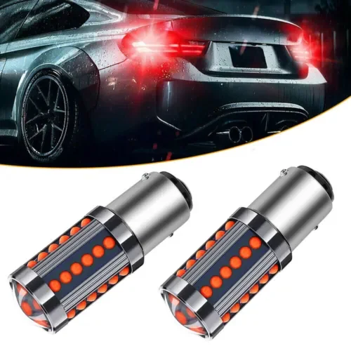 Dronehint 4x 1157 LED Strobe Flash Red Bright Brake Tail Stop Light Parking Bulb Car Parts (For: Acura) Parts