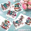 6PCS DIY Diamond Art Greeting Cards Christmas Gnome Congratulations Cards & Gift