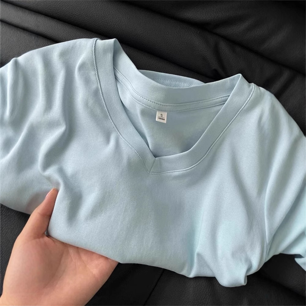 Women's V Neck Ruched Side T-Shirt