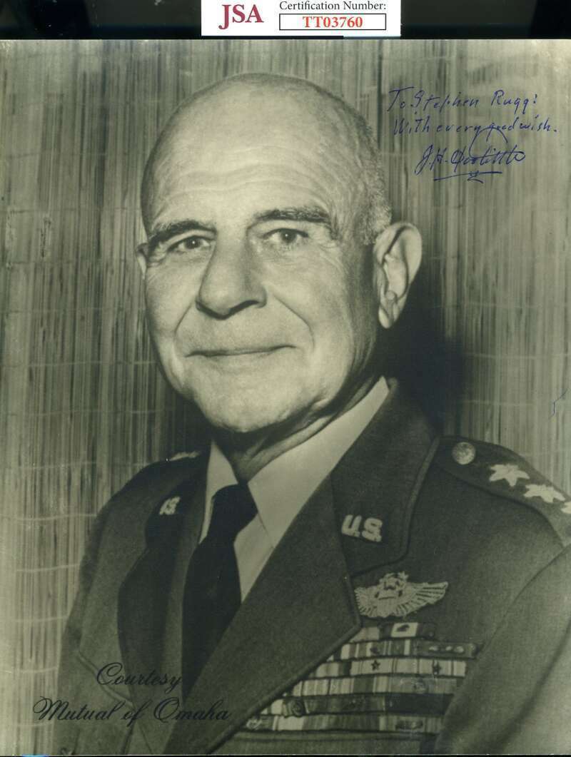 James Jimmy Doolittle JSA Coa Hand Signed 8x10 Photo Poster painting Autograph