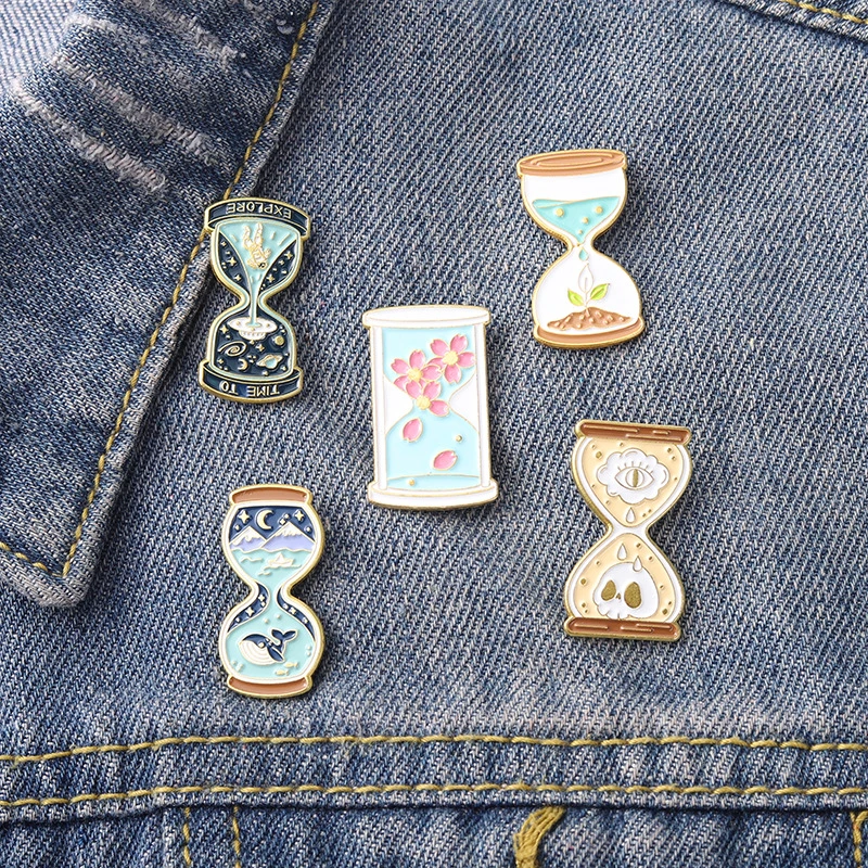 Time Hourglass Shape Pins