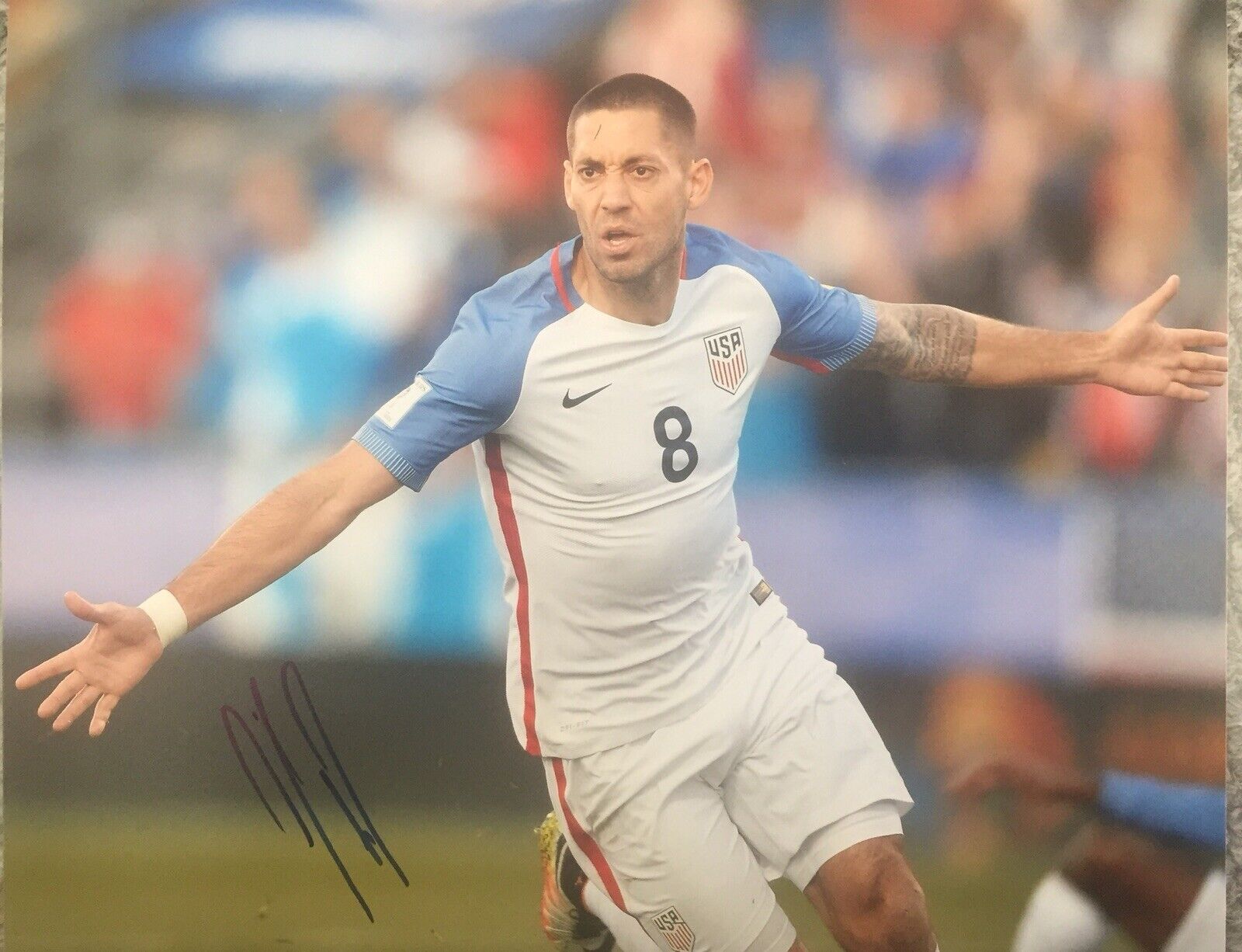 Clint Dempsey Signed Team USA Seattle Sounders 8x10 Photo Poster painting Proof