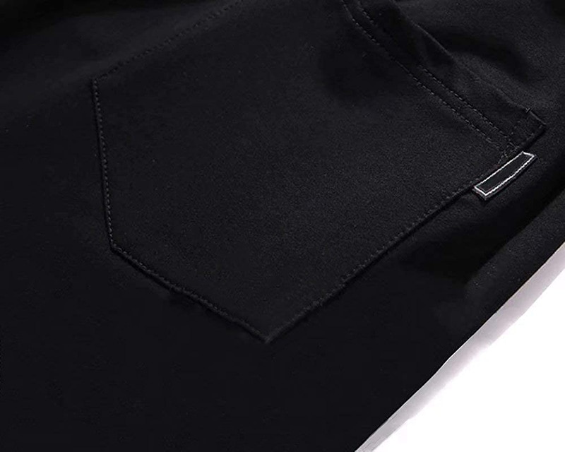 Men Capris Joggers with Zipper Pocket Drawstring Slim Fit Tapered Training Shorts