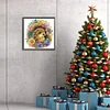 >SALE<5D DIY Partial Special Shaped Drill Diamond Painting Wreath Hedgehog Kit 30x30cm